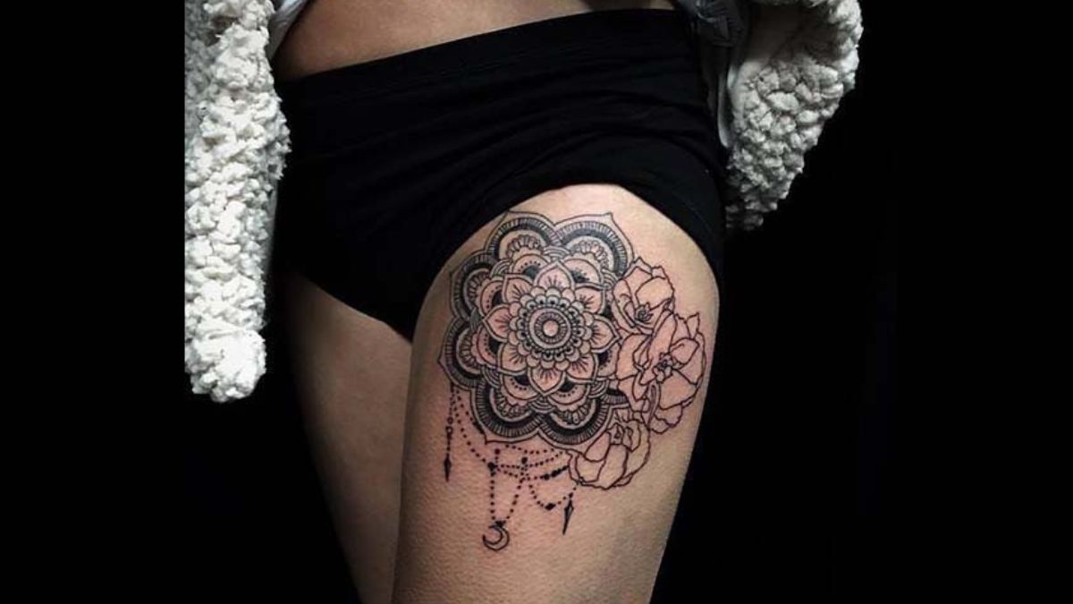 thigh tattoos for women